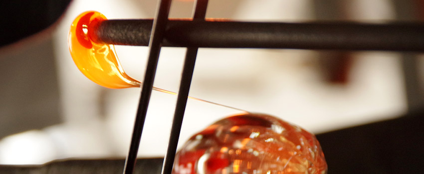 飴状になったガラス