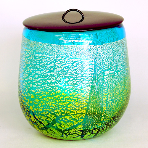 金彩緑彩水指「緑樹」