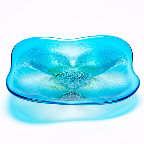 銀彩角中皿(アサギ)