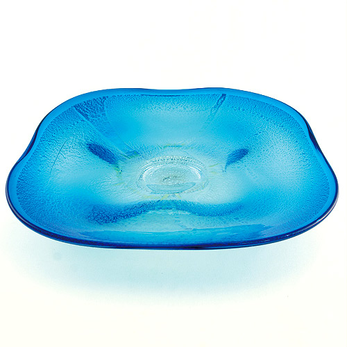 銀彩角大皿(アサギ)