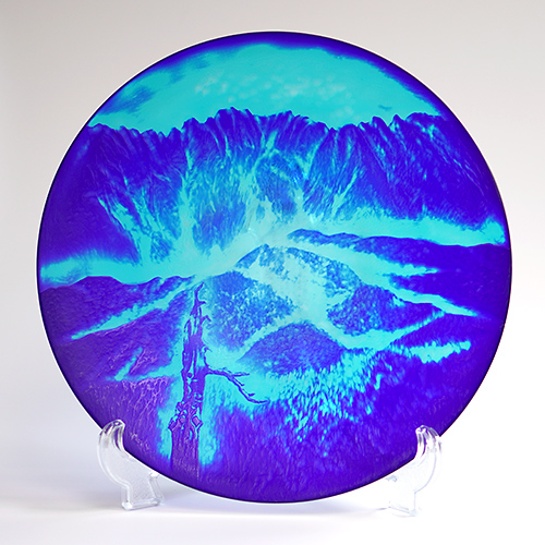 色被せ大皿「青嶺」