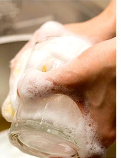 グラスの手洗い