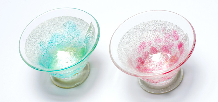 銀彩千代口スキ（アサギとピンク）