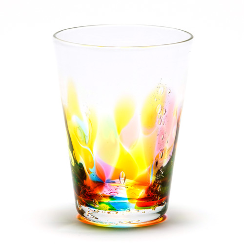 虹色タンブラー型グラス