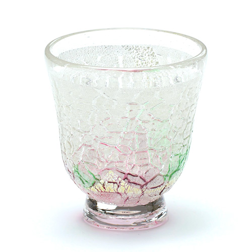 釉裏銀彩花散らしぐい呑み